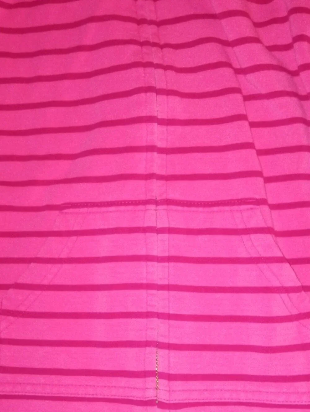 Kids Pink Striped Hooded Zip-Up Jacket